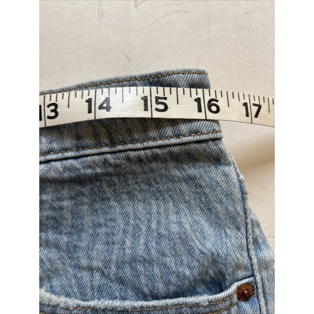 Levi’s Straus 501 Button Fly Shorts Size 31 Light Blue Pattern - Picture 6 of 6